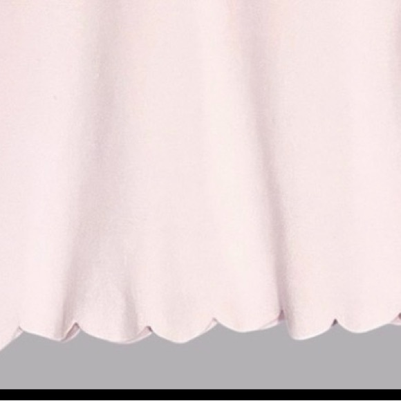 Talbots Pink Scallop Hem V-Neck Sweater Size L Cotton Blend - Picture 4 of 11